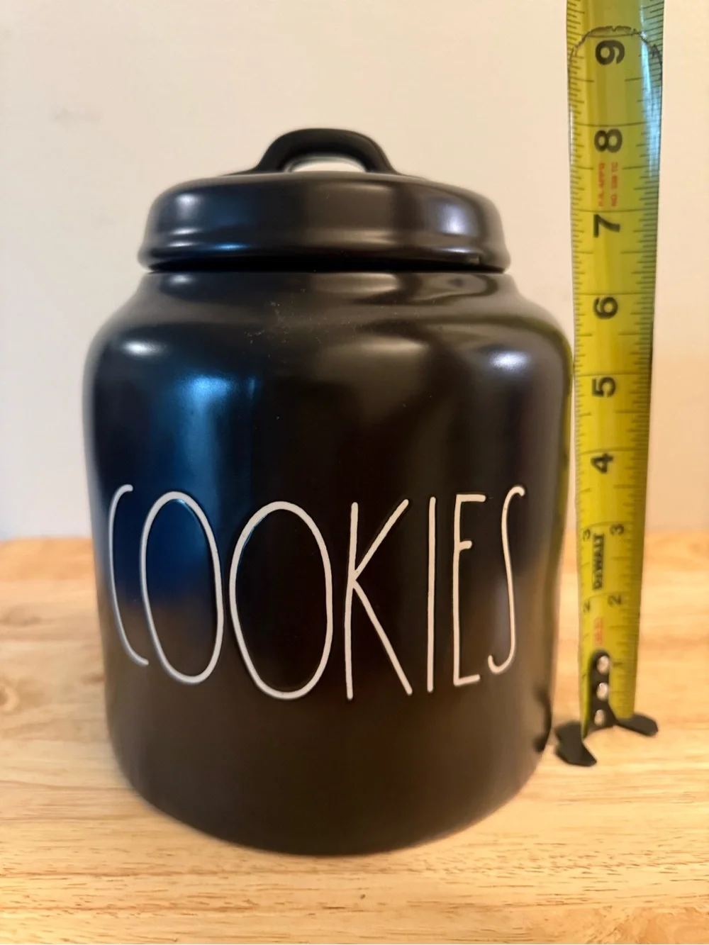 Rae Dunn Black Cookies Canister with White Lettering